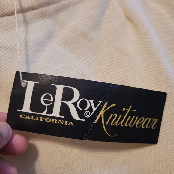 Vintage LeRoy Knitwear Off White A Line Skirt Doubleknit Wool Size 8 Pull On - Picture 2 of 6